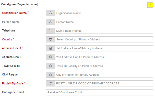Consignee Details