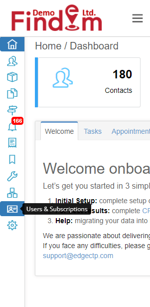 user and subscription