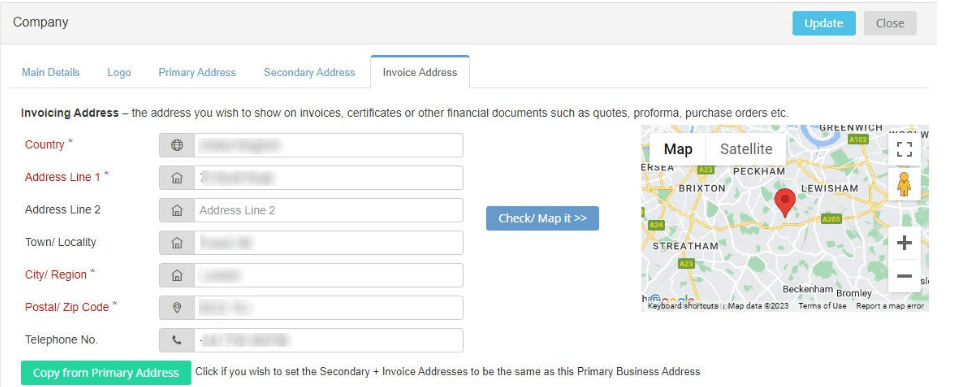 Company Address
