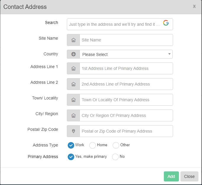 Contact Address