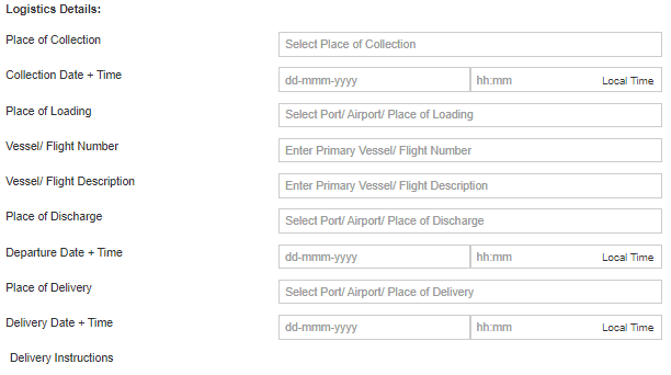 Logistic Details