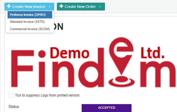 Crete New Invoice