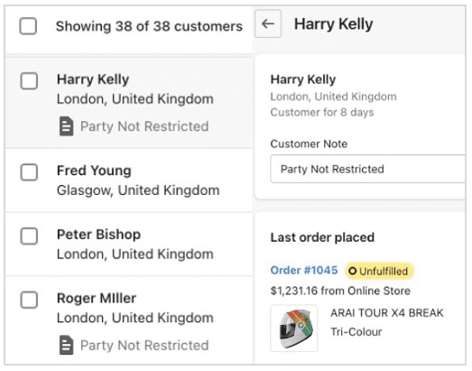 Restricted Party Screening Product Details
